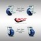 Service Caster 4 Inch SS Solid Poly Caster Set with Roller Bearings 4 Swivel Lock 2 Brake SCC SCC-SS30S420-SPUR-TLB-BSL-2-BSL-2 - alternate 1